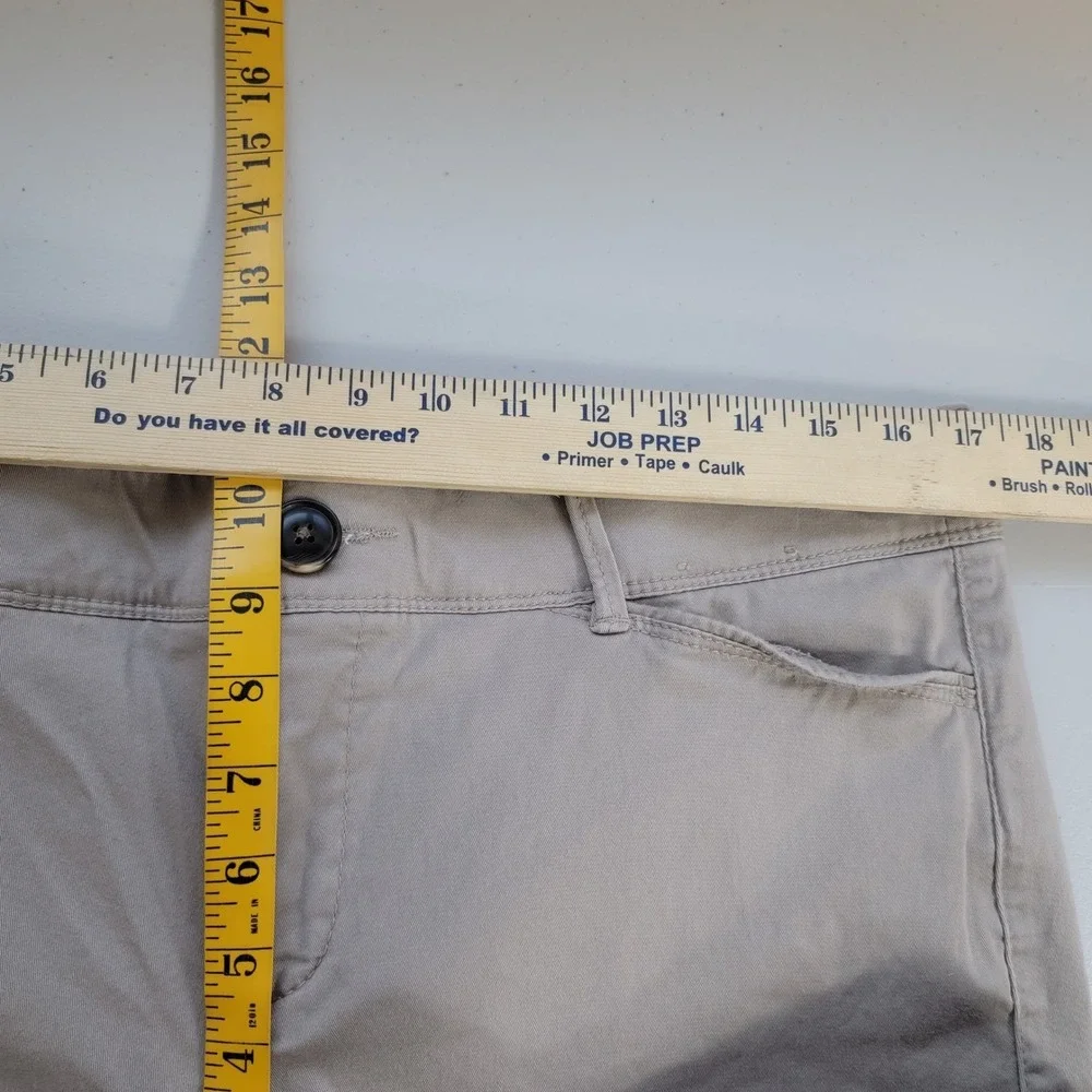 Khakis & Co Tummy Slimming Chino Pants Women 12 Tan Flexible Waist - Picture 4 of 7